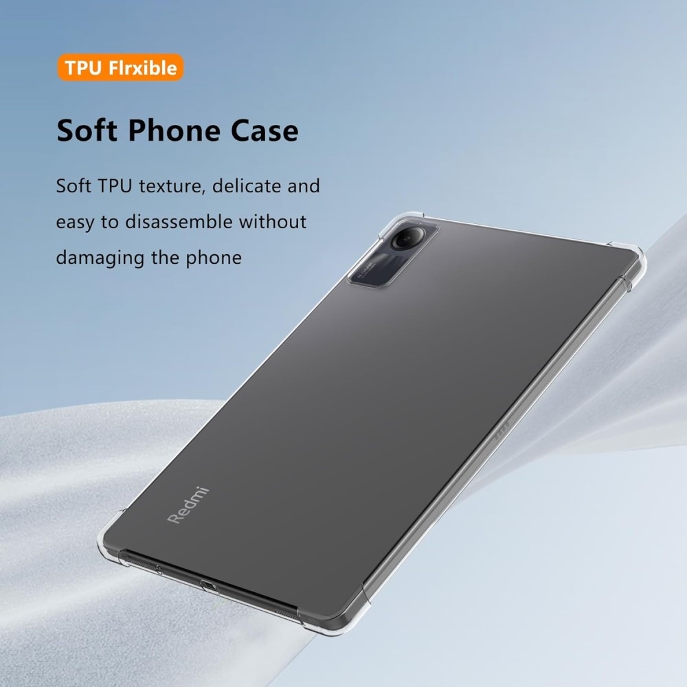 Átlátszó zselés tok megerősített sarkokkal Xiaomi Redmi Pad SE-hez - átlátszó