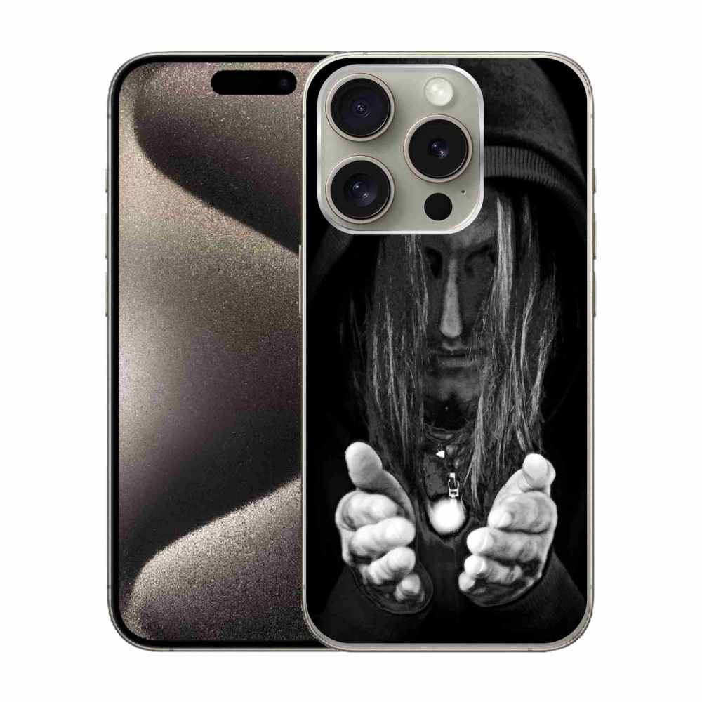 Zselés borítás mmCase iPhone 15 Pro készülékhez - titokzatos személy