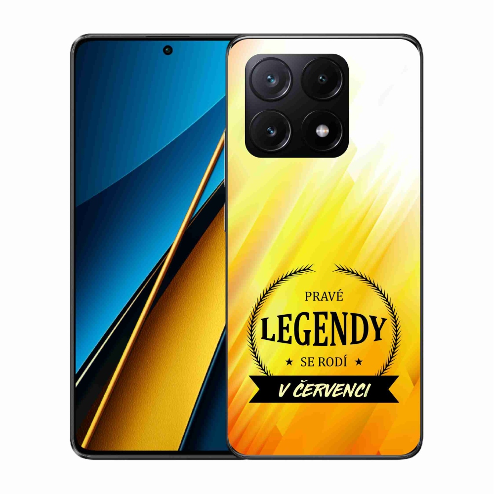 Gél borítás mmCase a Xiaomi Poco X6 Pro 5G-n - Legendák júliusban sárga háttérrel