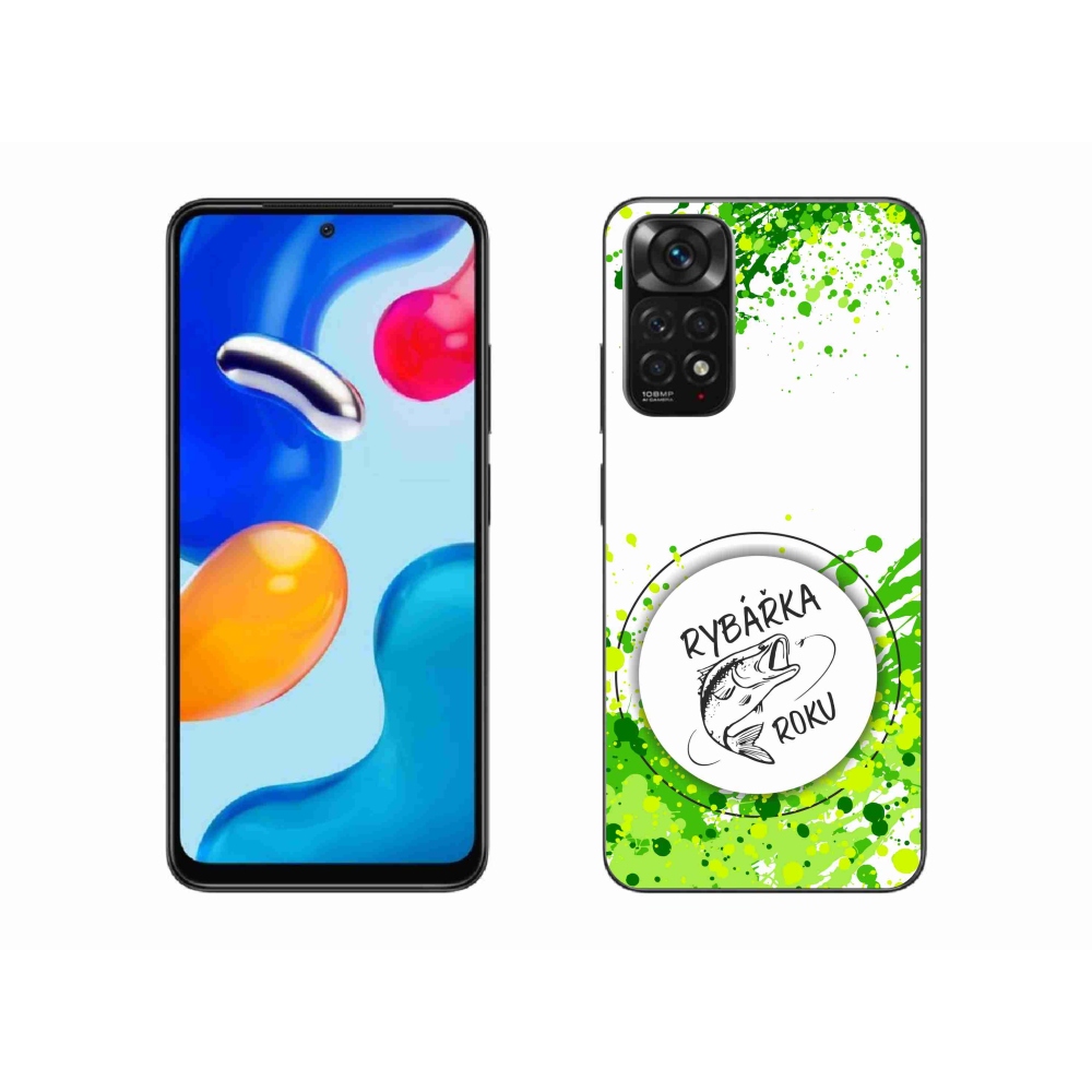 Gél borító mmCase a Xiaomi Redmi Note 11S 4G-hez - az év halászának fehér háttere