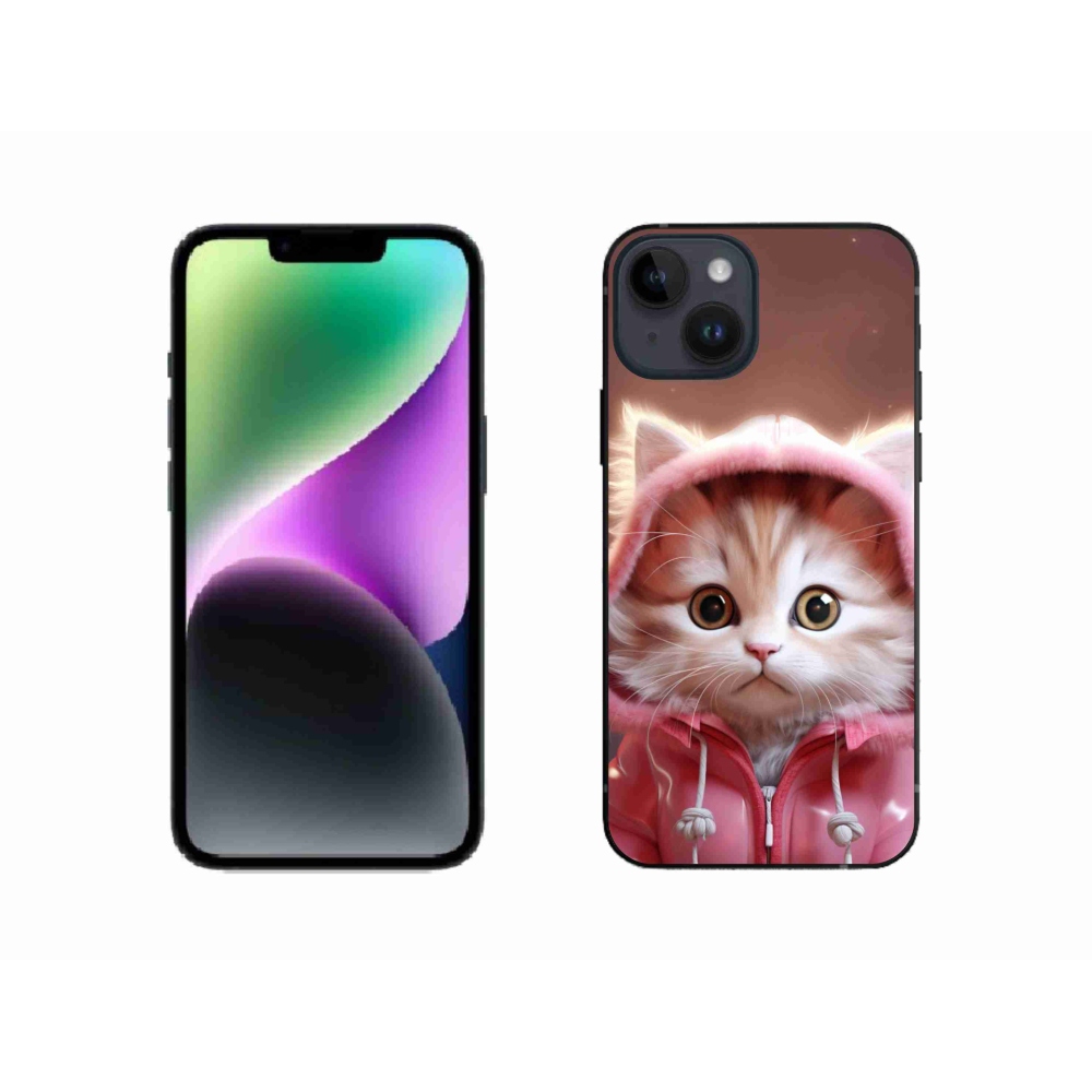 Gél borítás mmCase iPhone 14 készülékhez - aranyos cica 3