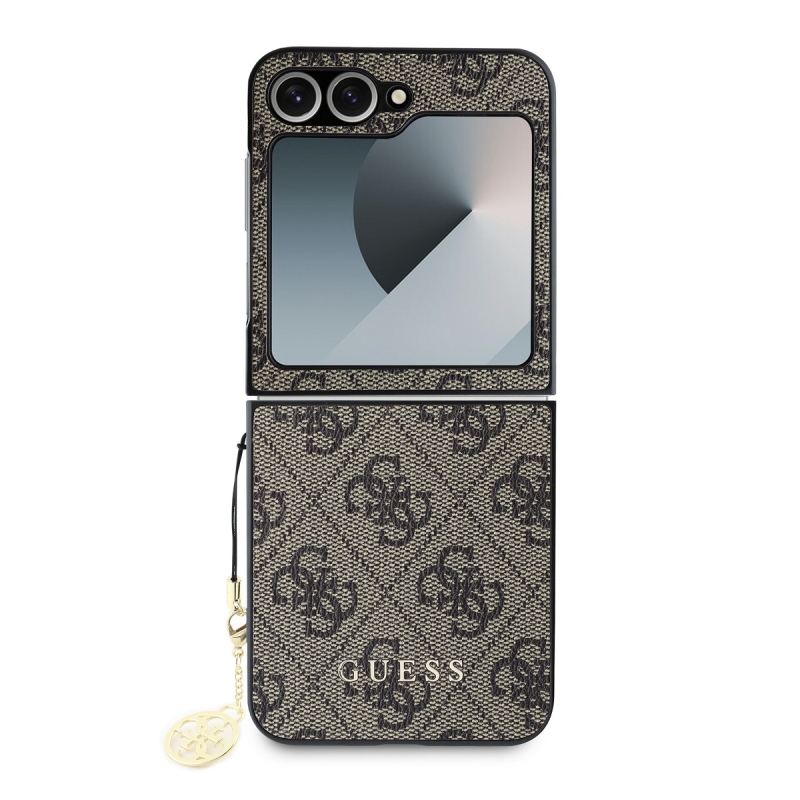 Guess 4G Charm Hátsó borító Samsung Galaxy Z Flip 6 barna