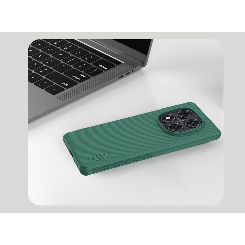 Nillkin Super Frosted PRO hátlap a Xiaomi Redmi Note 14 Pro 5G/Poco X7 5G számára Sötétzöld