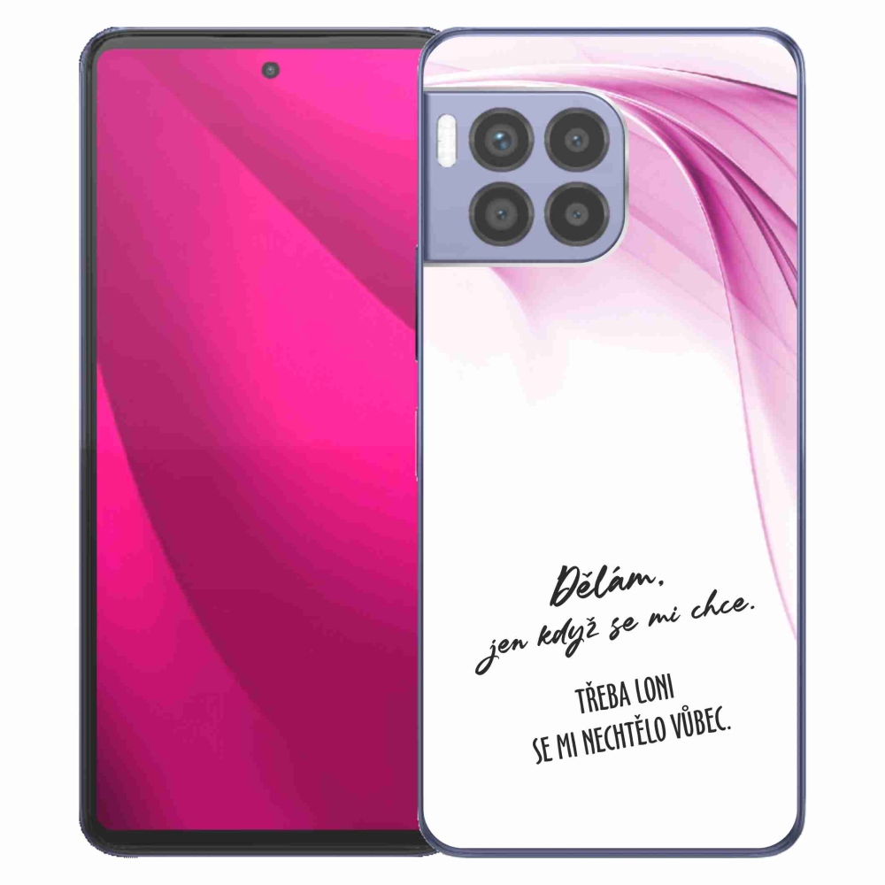 Gél borító mmCase a T-Mobile T Phone 2 Pro készülékhez - vicces szöveg 12 fehér háttér