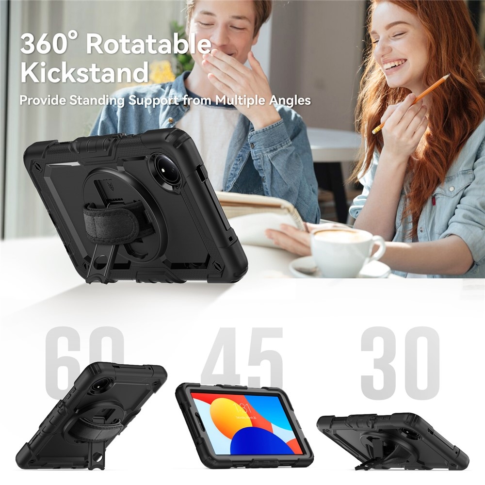 Strapabíró borító kéztartóval és vállpánttal Xiaomi Redmi Pad SE 8.7 - fekete