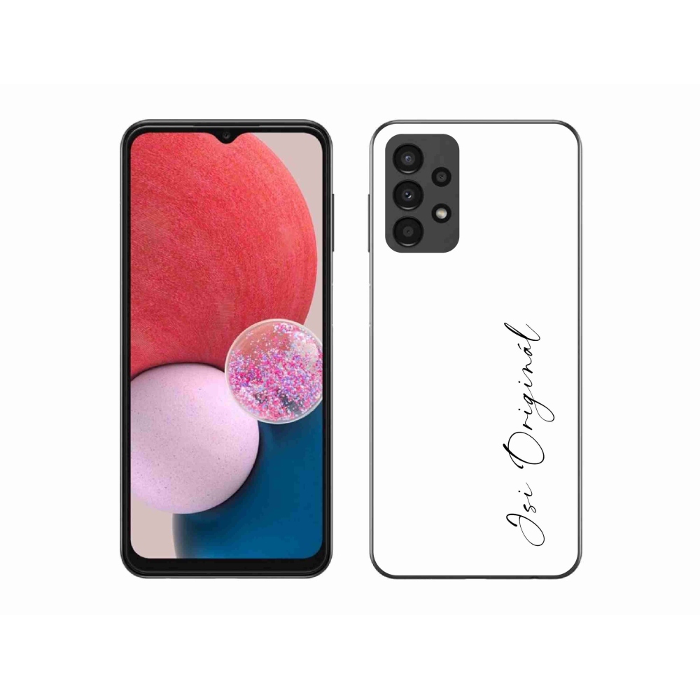 Gél borító mmCase a Samsung Galaxy A13 4G - te vagy az eredeti fehér háttérrel