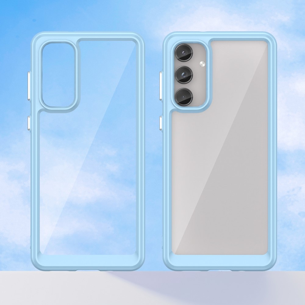 Gél tok fix hátlappal Samsung Galaxy M55 5G készülékhez - kék