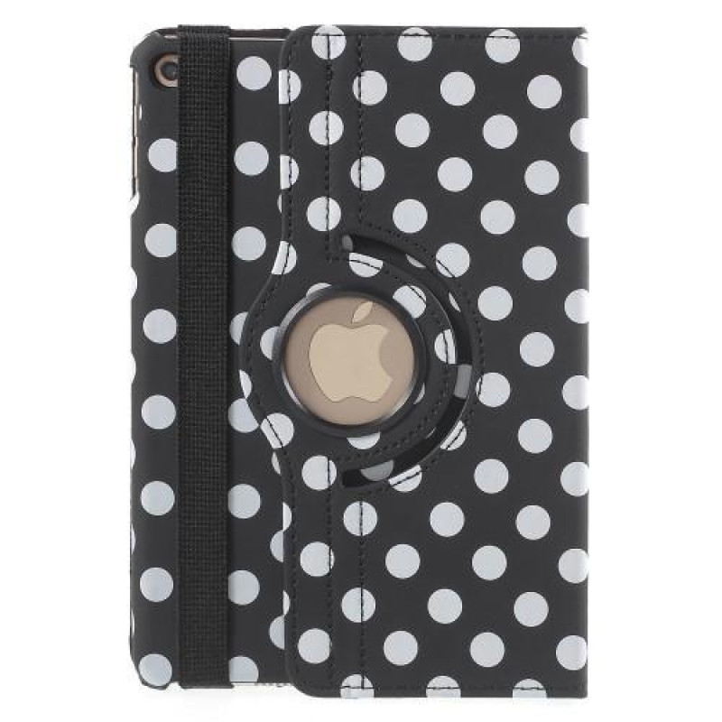 Pöttyös pöttyös könyvtáska iPad mini 4 készülékhez - fekete