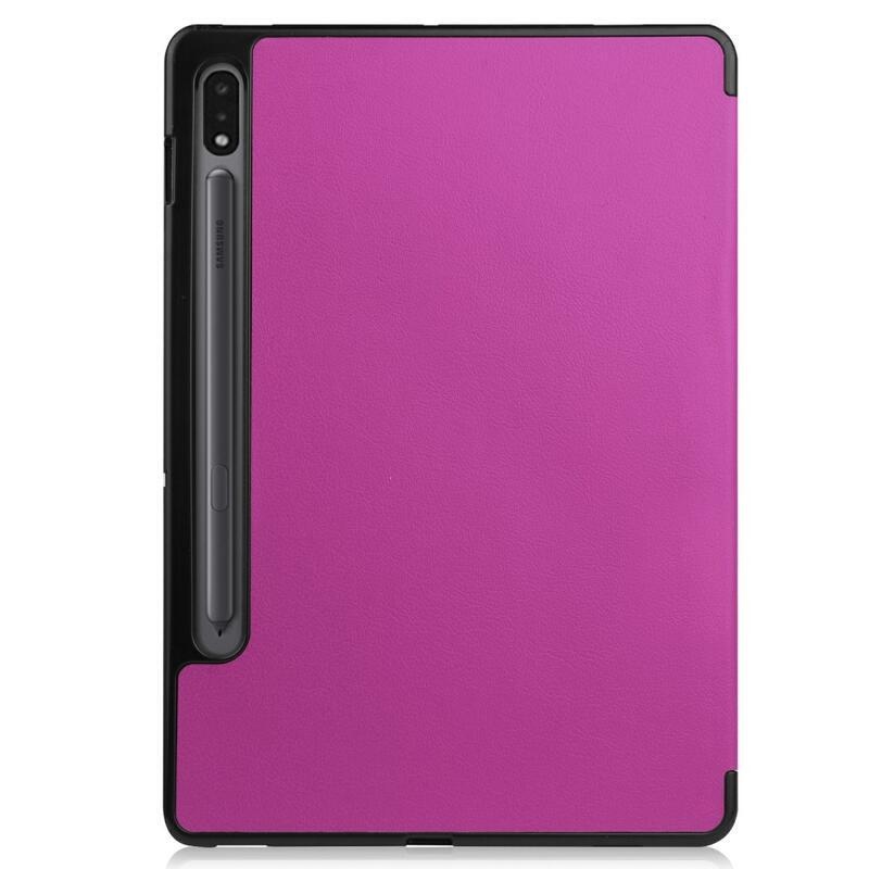 Pozicionáló intelligens PU bőr táblagép tok Samsung Galaxy Tab S8 - lila