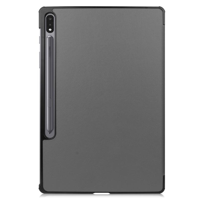 Pozicionáló intelligens PU bőr táblagép tok Samsung Galaxy Tab S8 Plus - szürke