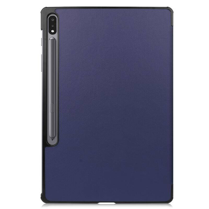 Pozicionáló intelligens PU bőr táblagép tok Samsung Galaxy Tab S8 Plus - sötétkék