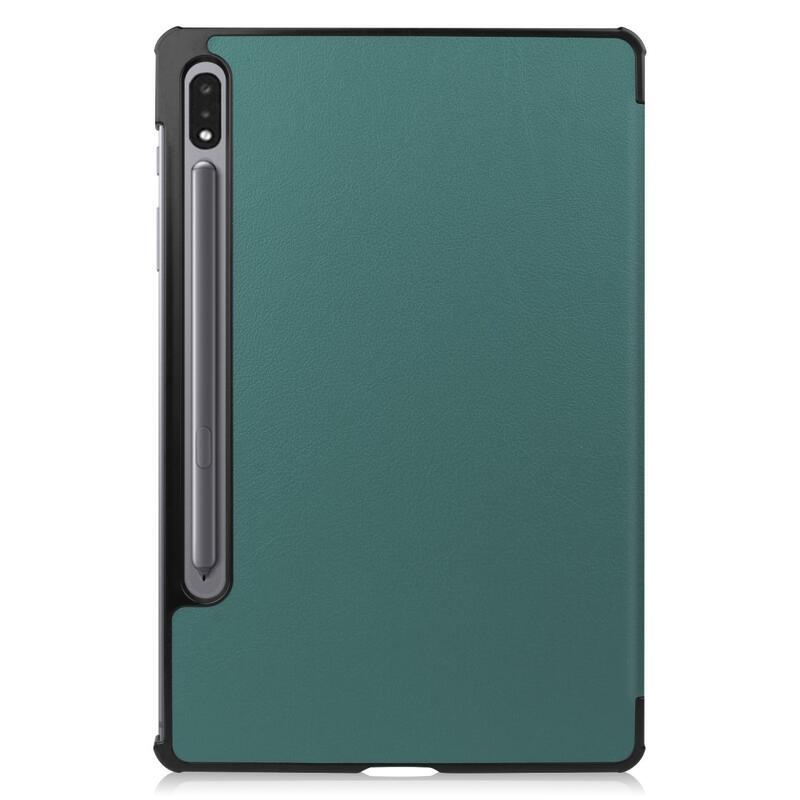 Pozicionáló intelligens PU bőr tablet tok Samsung Galaxy Tab S8 Plus - zöld