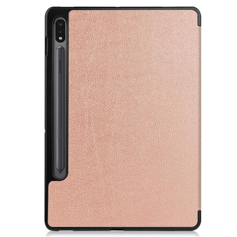 Pozicionáló intelligens PU bőr tablet tok Samsung Galaxy Tab S8 - rózsa arany
