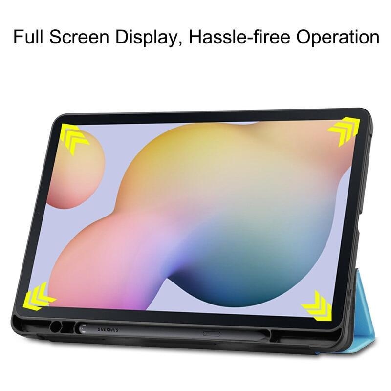 Pozicionáló intelligens PU bőr táblagép tok Samsung Galaxy Tab S8 - világoskék