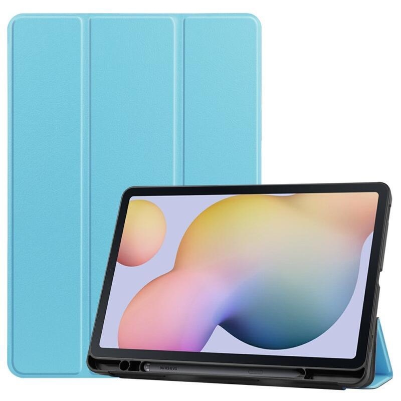 Pozicionáló intelligens PU bőr táblagép tok Samsung Galaxy Tab S8 - világoskék