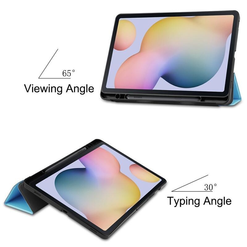 Pozicionáló intelligens PU bőr táblagép tok Samsung Galaxy Tab S8 - világoskék
