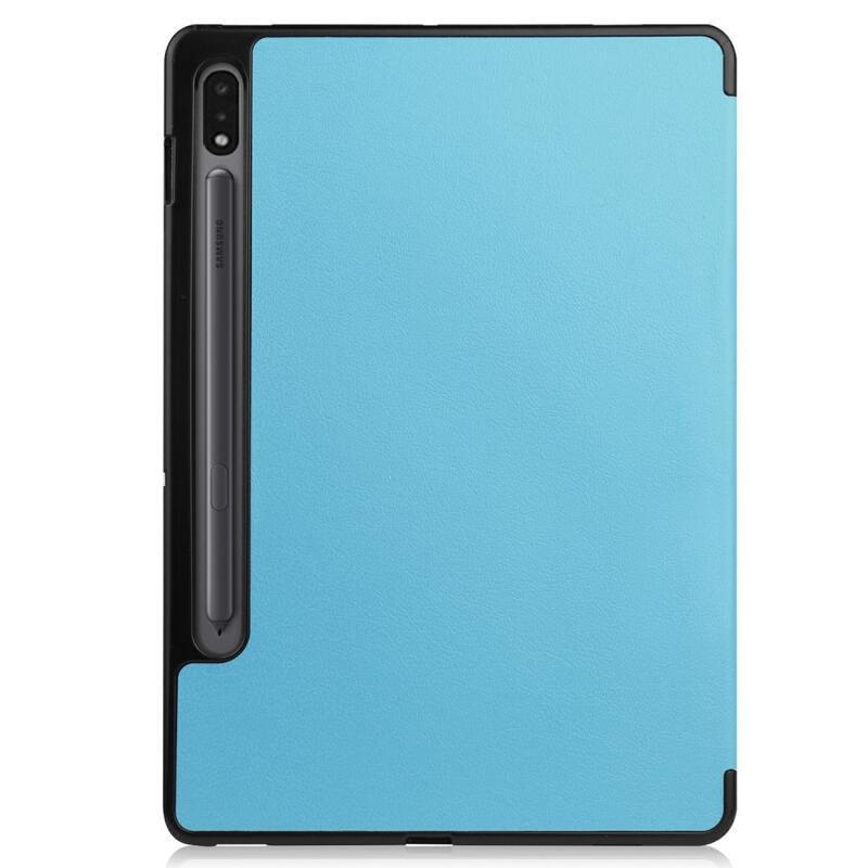Pozicionáló intelligens PU bőr táblagép tok Samsung Galaxy Tab S8 - világoskék