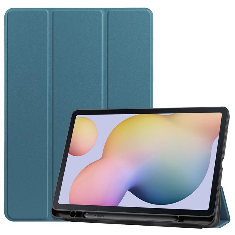 Pozicionáló intelligens PU bőr táblagép tok Samsung Galaxy Tab S8 - sötétkék