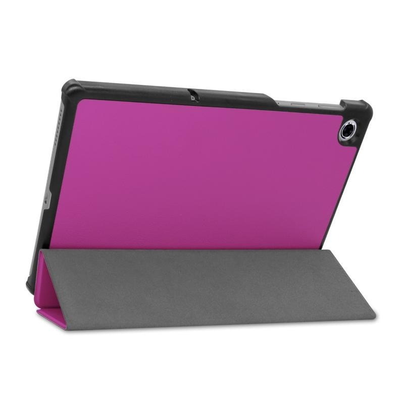Pozicionáló PU bőr táblagép tok Lenovo Tab M10 Plus TB-X606F/X/V - lila