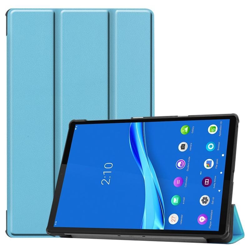 Pozicionáló PU bőr tablet tok Lenovo Tab M10 Plus TB-X606F/X/V - világoskék