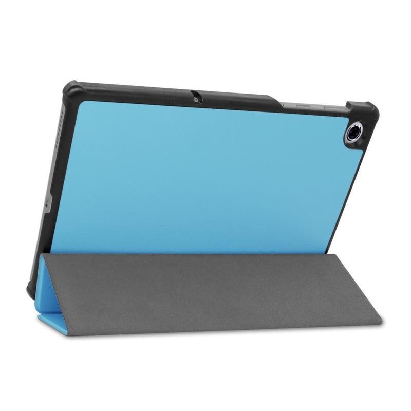 Pozicionáló PU bőr tablet tok Lenovo Tab M10 Plus TB-X606F/X/V - világoskék
