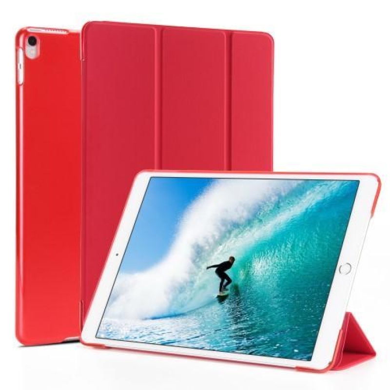 Állítható PU bőr tok iPad Pro 10.5 készülékhez - piros színű