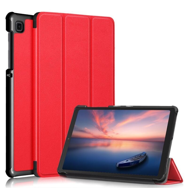 Állítható PU bőr táblagép tok Samsung Galaxy Tab A7 Lite T220/T225 8.7 - piros