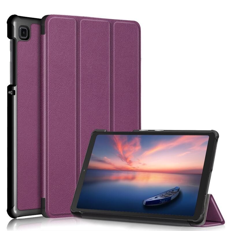 Állítható PU bőr táblagép tok Samsung Galaxy Tab A7 Lite T220/T225 8.7 - lila
