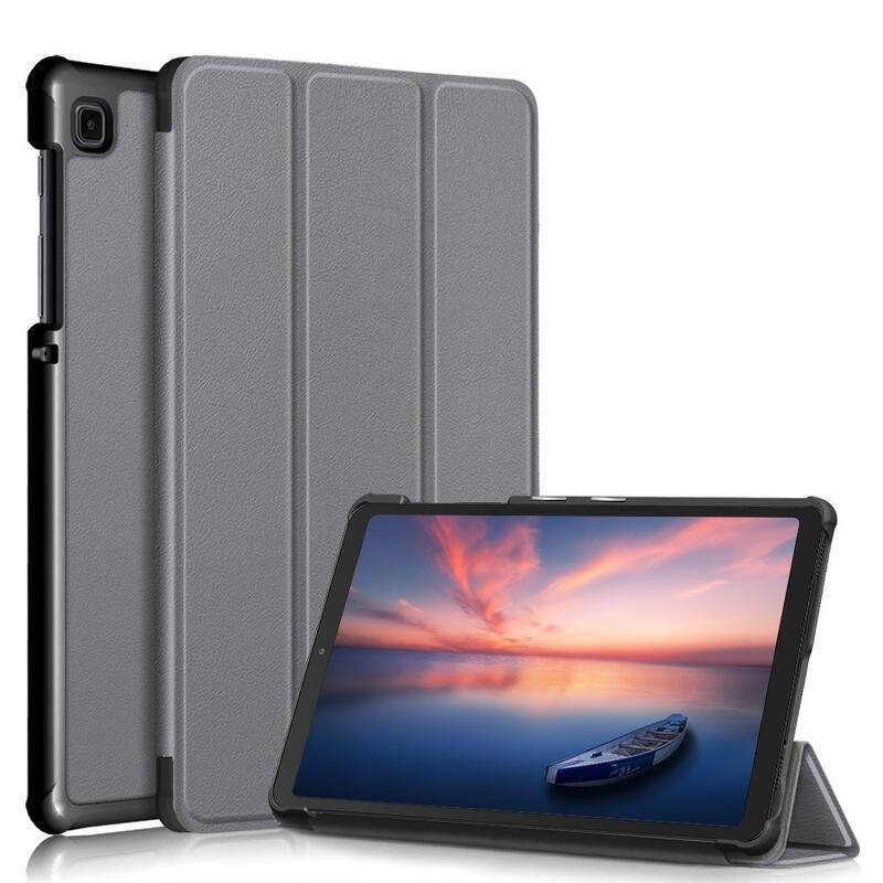 Állítható PU bőr táblagép tok Samsung Galaxy Tab A7 Lite T220/T225 8.7 - szürke