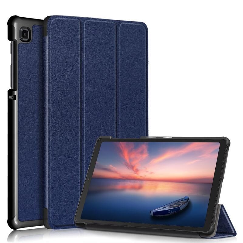 Állítható PU bőr táblagép tok Samsung Galaxy Tab A7 Lite T220/T225 8.7 - sötétkék