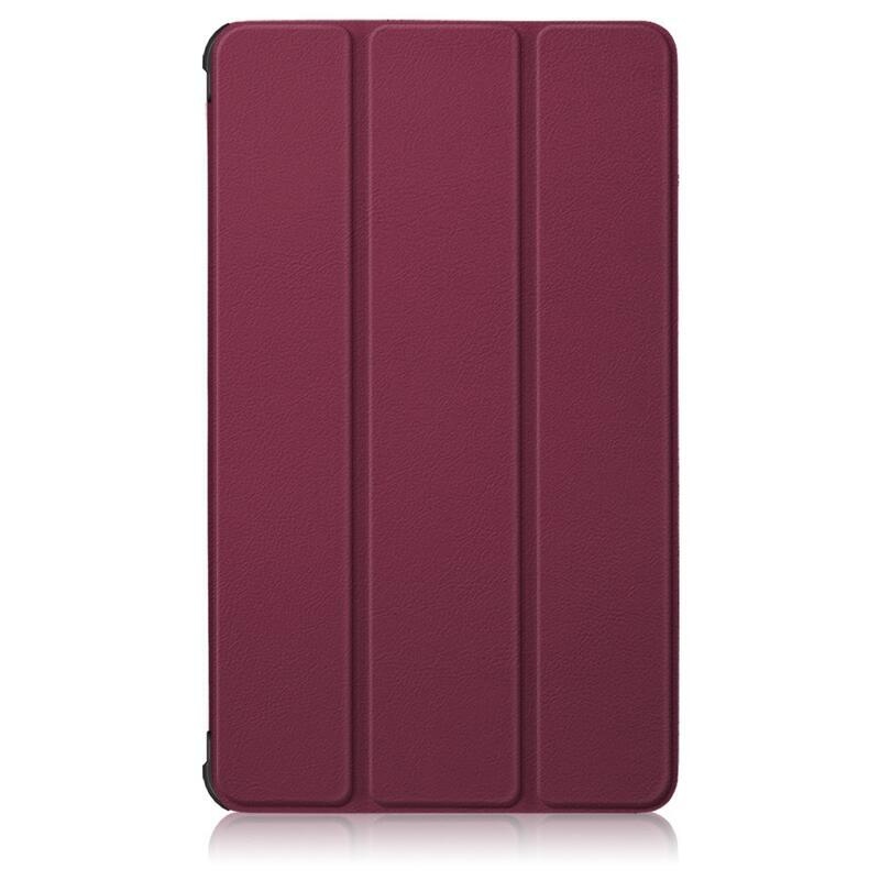 Állítható PU bőr táblagép tok Samsung Galaxy Tab A7 Lite T220/T225 8.7 - bordó színű