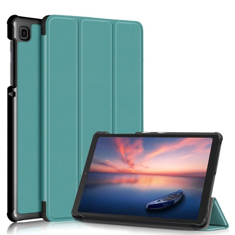Állítható PU bőr táblagép tok Samsung Galaxy Tab A7 Lite T220/T225 8.7 - zöld