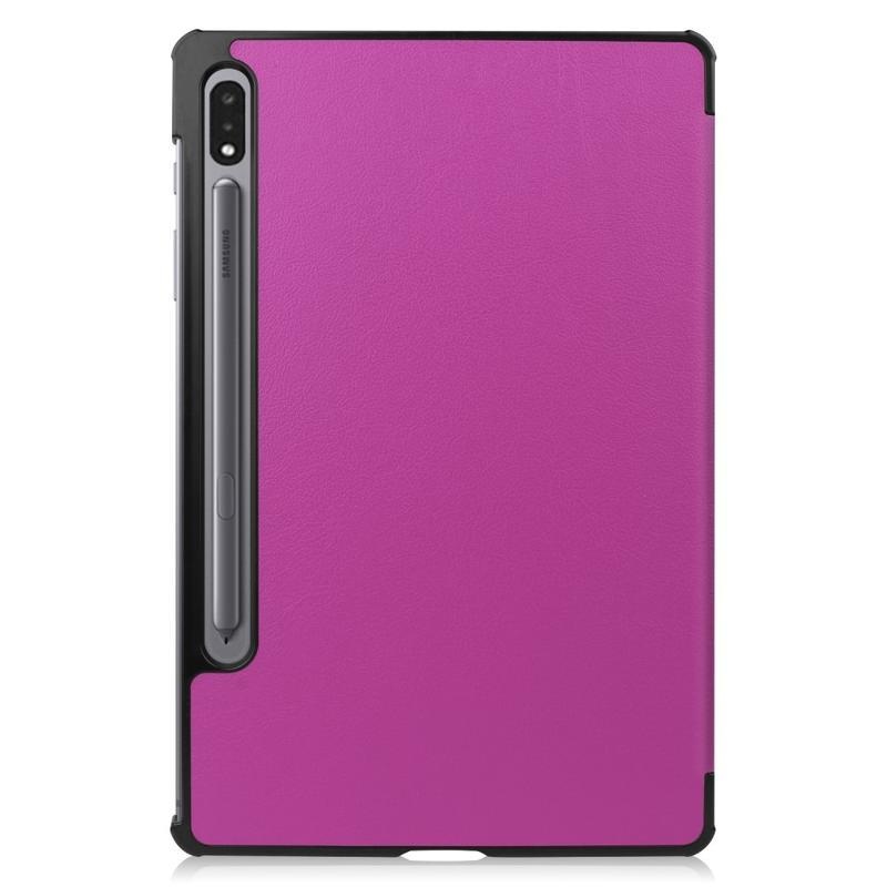 Állítható PU bőr tok Samsung Galaxy Tab S7 táblagéphez - lila