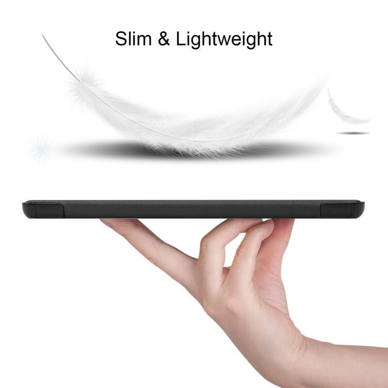 Állítható PU bőr táblagép tok Samsung Galaxy Tab S7 Plus - fekete