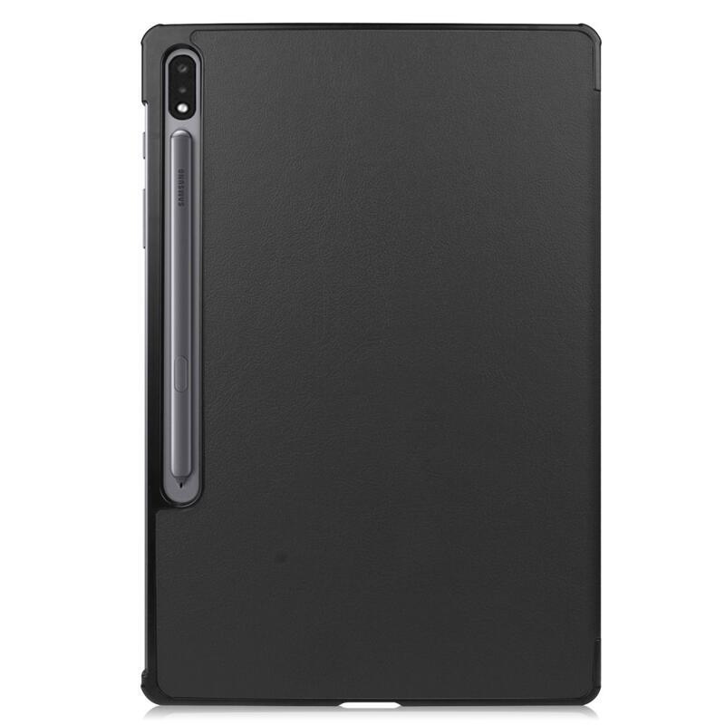 Állítható PU bőr táblagép tok Samsung Galaxy Tab S7 Plus - fekete