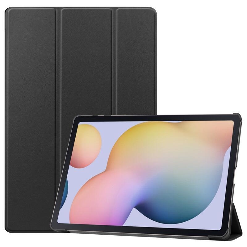 Állítható PU bőr táblagép tok Samsung Galaxy Tab S7 Plus - fekete