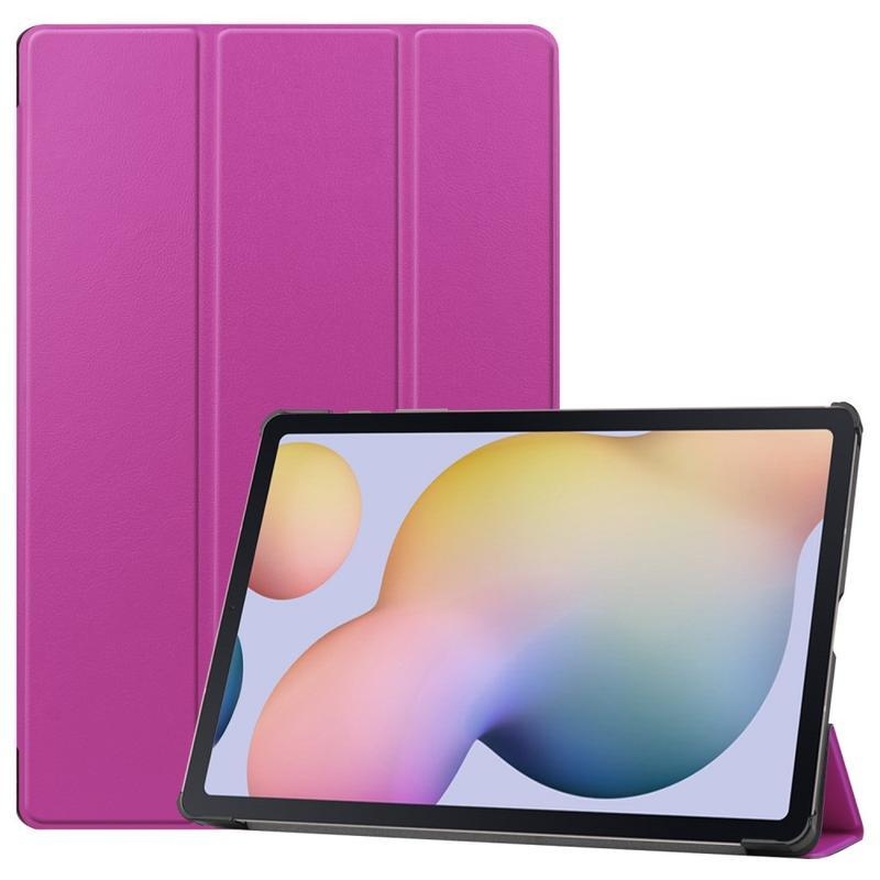 Állítható PU bőr táblagép tok Samsung Galaxy Tab S7 Plus - lila