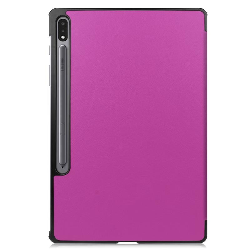 Állítható PU bőr táblagép tok Samsung Galaxy Tab S7 Plus - lila