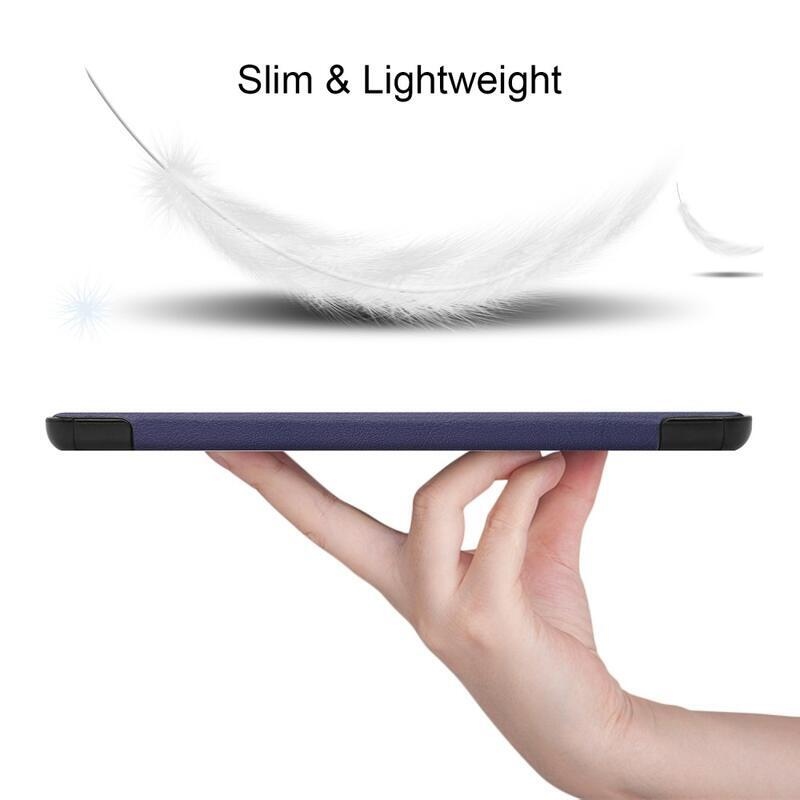 Állítható PU bőr táblagép tok Samsung Galaxy Tab S7 Plus - tengerészkék