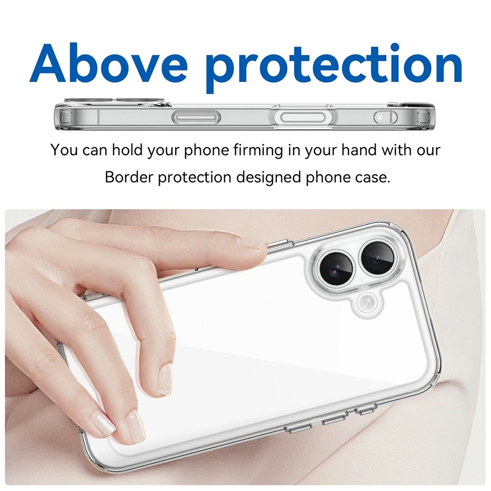 Gél tok fix hátlappal iPhone 17 készülékhez - átlátszó