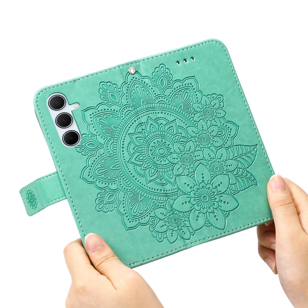 Mandala könyvtáska Samsung Galaxy A36 5G/A56 5G - teáskék színben