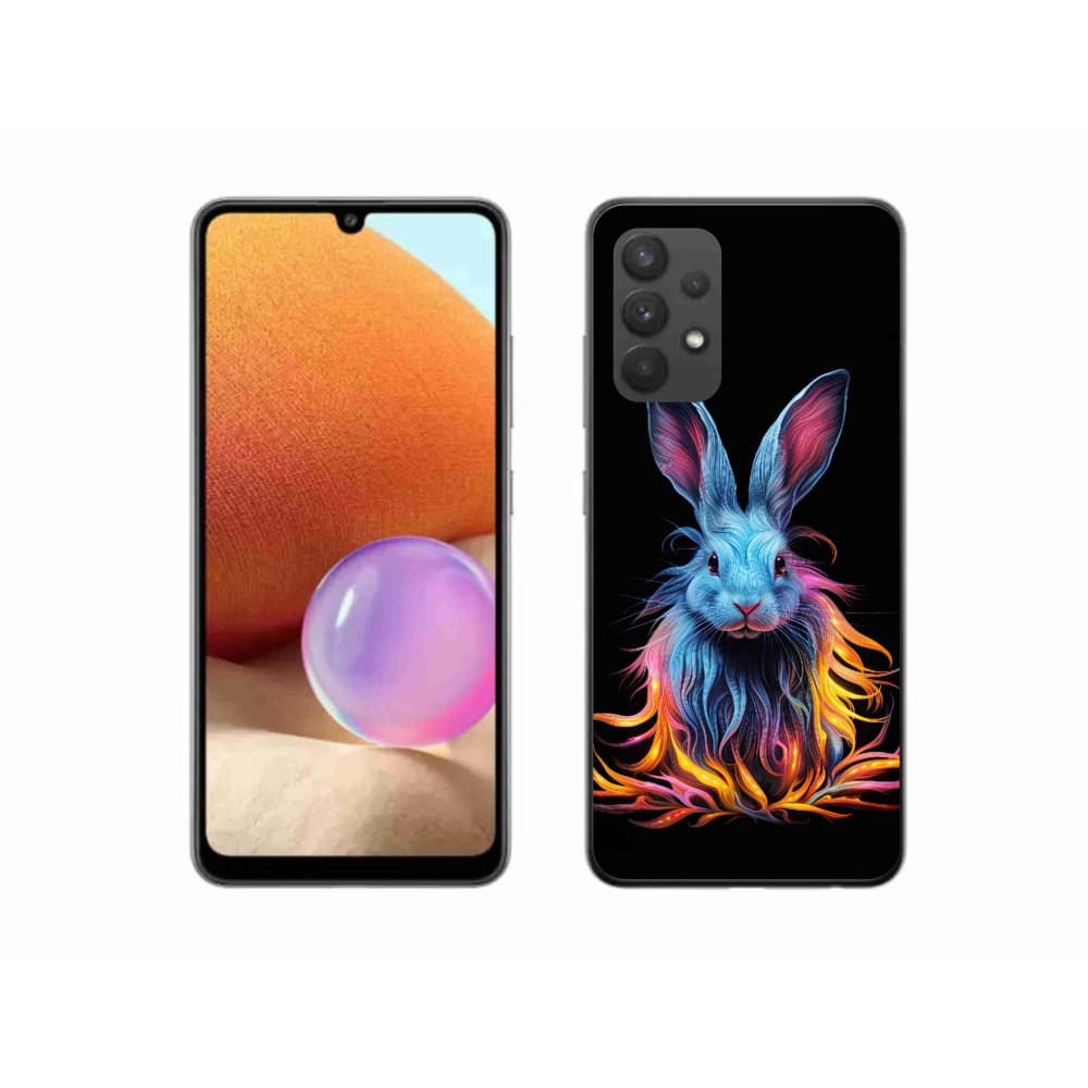 Gél borítás mmCase Samsung Galaxy A32 4G - absztrakt nyúl - Samsung Galaxy A32 4G - absztrakt nyúl