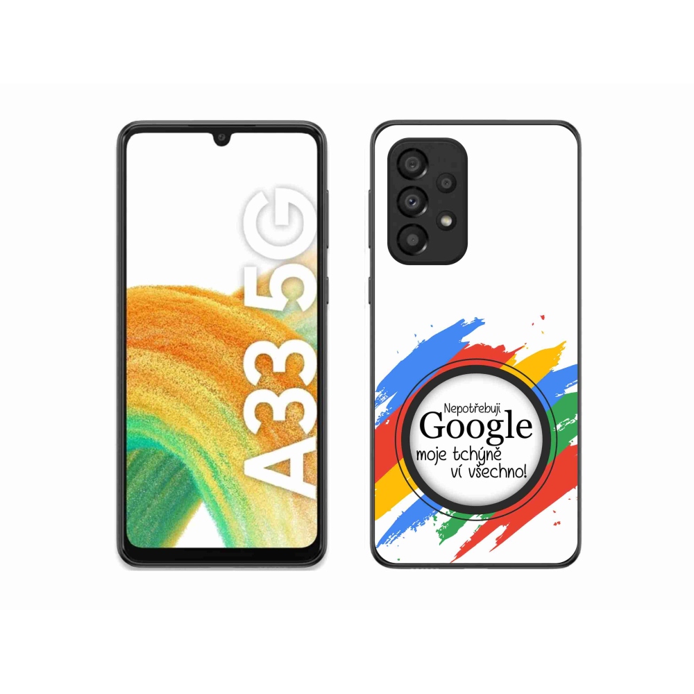 Gél borító mmCase Samsung Galaxy A33 5G - anyós tudja, minden fehér háttérrel