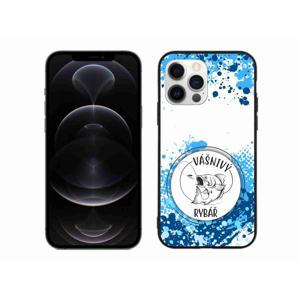 Gél borító mmCase iPhone 12 Pro Max készülékhez - szenvedélyes halász fehér háttérrel
