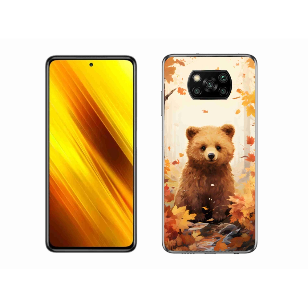 Gél borítás mmCase a Xiaomi Poco X3-hoz - medve az erdőben