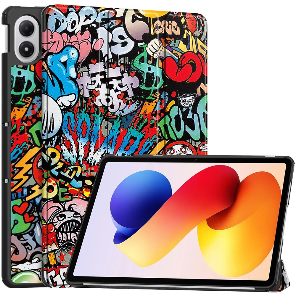 Nyomtatás intelligens záró tok a Xiaomi Redmi Pad 2 Pro számára - graffiti