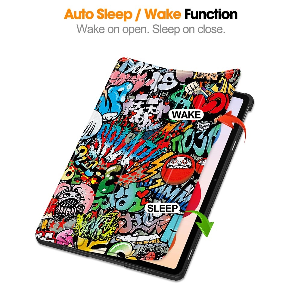 Nyomtatás intelligens záró tok a Xiaomi Redmi Pad 2 Pro számára - graffiti