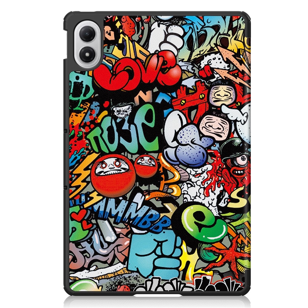 Nyomtatás intelligens záró tok a Xiaomi Redmi Pad 2 Pro számára - graffiti