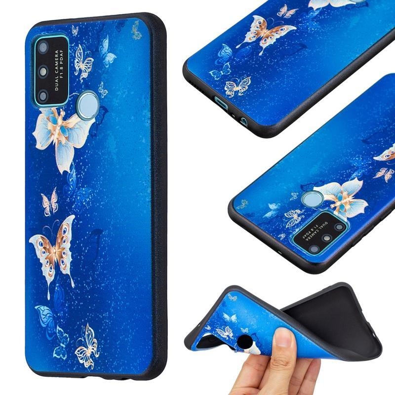 Gél tok nyomtatás a Honor 9A számára - gyönyörű pillangók