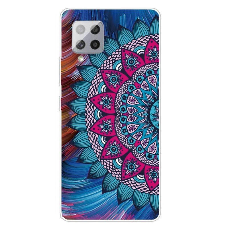 Gél tok nyomtatás mobil Samsung Galaxy A42 5G - színes mandala